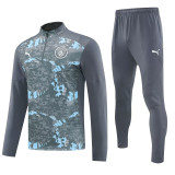 25-26 Man City Dark gray Half Pull Tracksuit (半拉链)