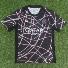 25-26 PSG Pink Black Fans Training shirts