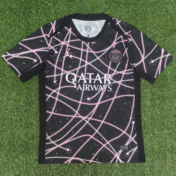 25-26 PSG Pink Black Fans Training shirts