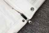 24-25 Man City White Hooded Windbreaker Fabric Cotton Coat #G241(蓝彪标)