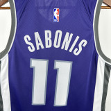 22-23 Kings SABONIS #11 Purple Top Quality Hot Pressing NBA Jersey