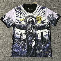 25-26 Brazil Black Special Edition Fans Soccer Jersey (耶稣黑白)