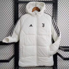 23-24 JUV White Hooded Cotton Coat Black Edge (黑色边) 棉衣