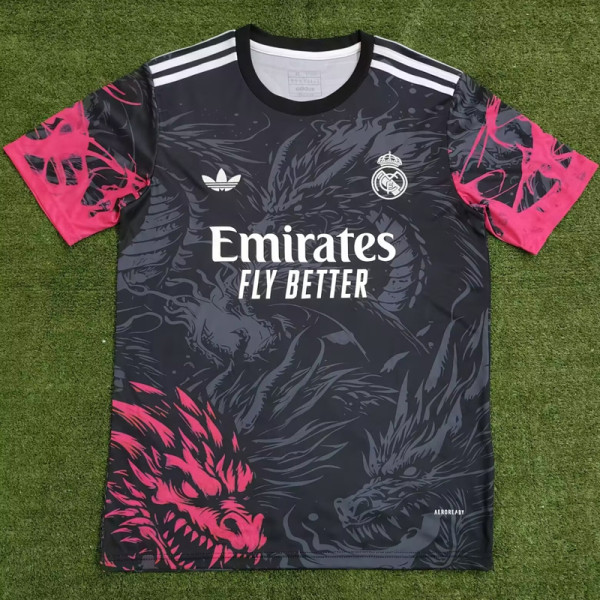 24-25 RMA Pink Black Special Edition Training Shirts (三叶草粉黑)