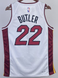 22-23 HEAT BUTLER #22 White Top Quality Hot Pressing NBA Jersey (V领）