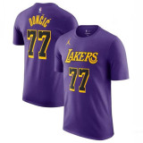 24-25 Lakers DONCIC #77 Purple High Quality Casual T-Shirt