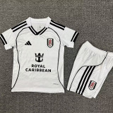25-26 Fulham Home Kids Soccer Jersey