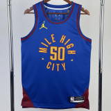 22-23 Nuggets GORDON #50 Blue Top Quality Hot Pressing NBA Jersey (Trapeze Edition) 飞人版
