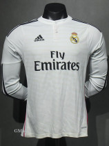 2014-2015 RMA Home Player Version 长袖球员 Long Sleeve Retro Soccer Jersey