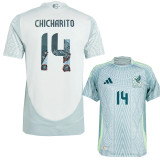 24-25 Mexico Away Print Picture Number 14 # CHICHARITO Fans Soccer Jersey