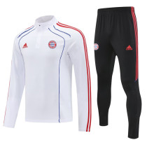 25-26 Bayern White Half Pull Tracksuit (半拉链)