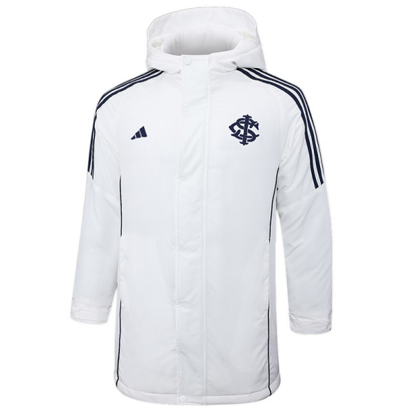24-25 Internacional White Hooded Windbreaker Fabric Cotton Coat #G194
