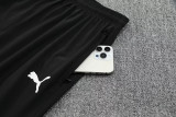 25-26 Marseille Black Hoodie Jacket Tracksuit