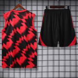 25-26 Man Utd Red black Tank top and shorts suit