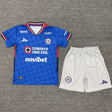 25-26 Cruz Azul Home Kids Soccer Jersey