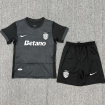25-26 Sporting Lisbon Black Kids Soccer Jersey