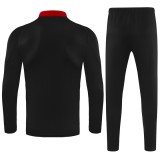 25-26 Internacional Black Kids Half Pull Tracksuit (童装)(半拉链)