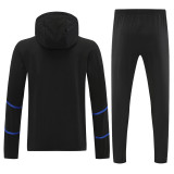 25-26 Marseille Black Hoodie Jacket Tracksuit