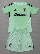 25-26 River Plate Green GoalKeeper Kids Soccer Jersey