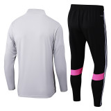 2025 AD Grey Light gray Pull Tracksuit #07(半拉链)