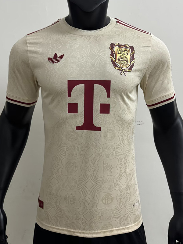 24-25 Bayern Apricot 125th Anniversary Player Version Soccer Jersey (杏色)