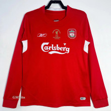 2004-2005 LIV Home Long Sleeve Retro Soccer Jersey (长袖)前带字