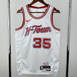 23-24 ROCKETS DURANT #35 White City Edition Top Quality Hot Pressing NBA Jersey