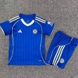 25-26 Leicester City Home Kids Soccer Jersey