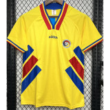 1994 Romania Yellow Retro Soccer Jersey
