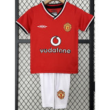 2000-2002 Man Utd Home Kids Retro Soccer Jersey