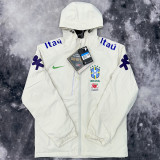 24-25 Brazil Velvet Thickened warm White Outdoor Jackets #103加绒冲锋衣