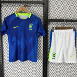 25-26 Brazil Away Kids Soccer Jersey