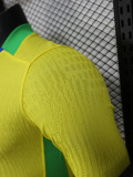 25-26 Brazil Home Long Sleeve Player Version Soccer Jersey (长袖球员)(带星)