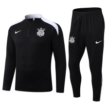25-26 Corinthians Black Half Pull Tracksuit (半拉链)