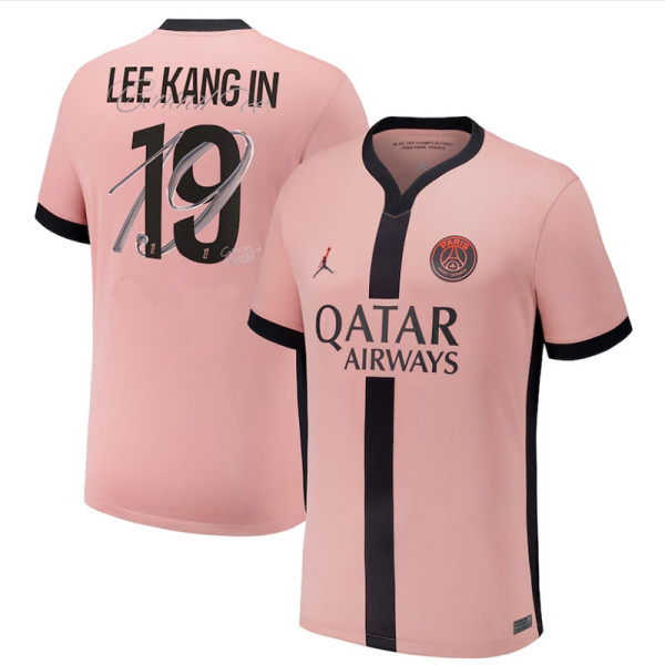 24-25 PSG Third Print LEE KANG IN #19 Fans Soccer Jersey (C-Cee Fonts)