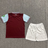 24-25 West Ham Home Kids Soccer Jersey