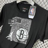 T198 Nets Jordan Black High Quality Casual T-Shirt