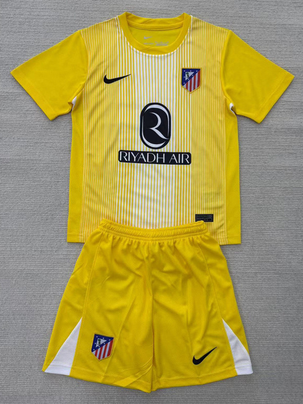 25-26 ATM Yellow GoalKeeper Kids Soccer Jersey