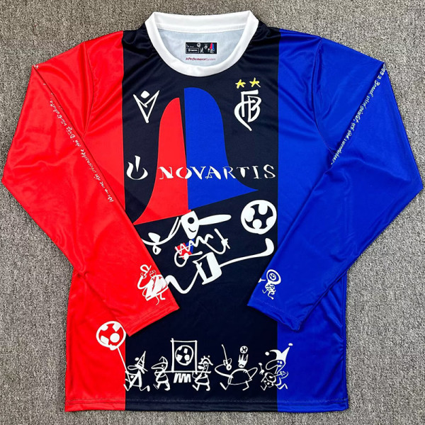 25-26 Basel FC Blue Red Special Edition Long Sleeve Soccer Jersey (长袖)