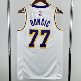 22-23 Lakers DONCIC #77 White Top Quality Hot Pressing NBA Jersey(圆领)
