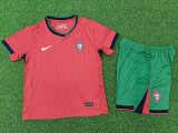 24-25 Portugal Home Kids Player Version Soccer Jersey (球员童装)