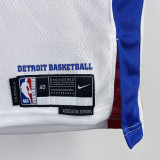 22-23 Pistons ROSE #25 White Top Quality Hot Pressing NBA Jersey