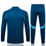 25-26 JUV Royal blue Half Pull Tracksuit #B2532(半拉链)