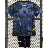 24-25 Brazil Blue Special Edition Kids Soccer Jersey (耶稣蓝色)