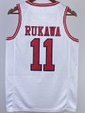 2023 SHOHOKU RUKAWA #11 White Top Quality Hot Pressing NBA Jersey