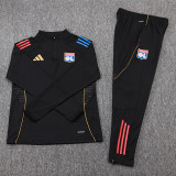 25-26 Lyon Black Half Pull Tracksuit (半拉链)