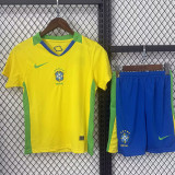 25-26 Brazil Home Kids Soccer Jersey