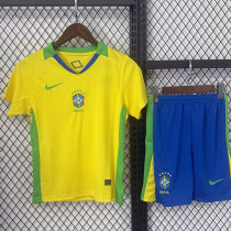 25-26 Brazil Home Kids Soccer Jersey