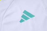 25-26 JUV White Half Pull Tracksuit (半拉链)
