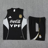 25-26 Argentina Black Tank top and shorts suit